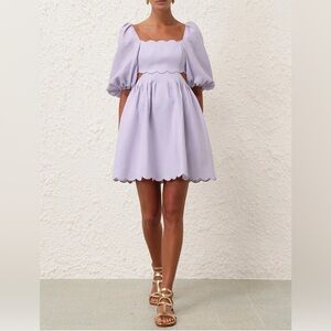Zimmermann Scalloped Mini Dress
